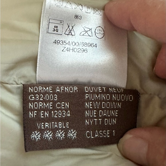 Vintage Moncler Long Down Coat • Diamond Quilted • Beige Puffer • Authentic - Picture 7 of 10